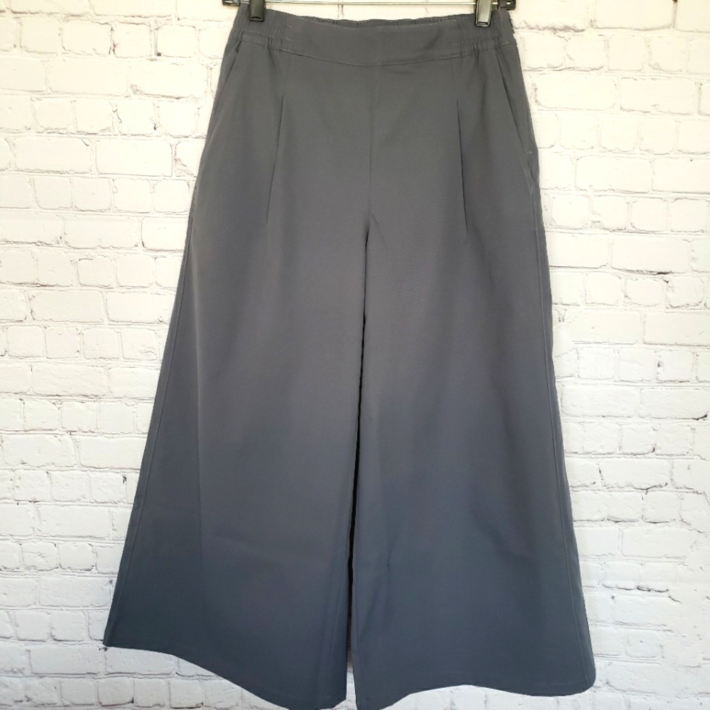 THE NORTH FACE Grey Cropped Standard Wide Leg Pants--NWT--6